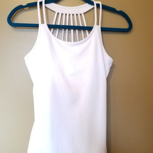 White Built-in Bra Active Tank